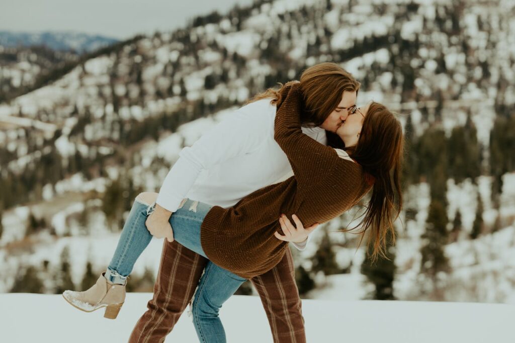 A Couple Kissing Each Other