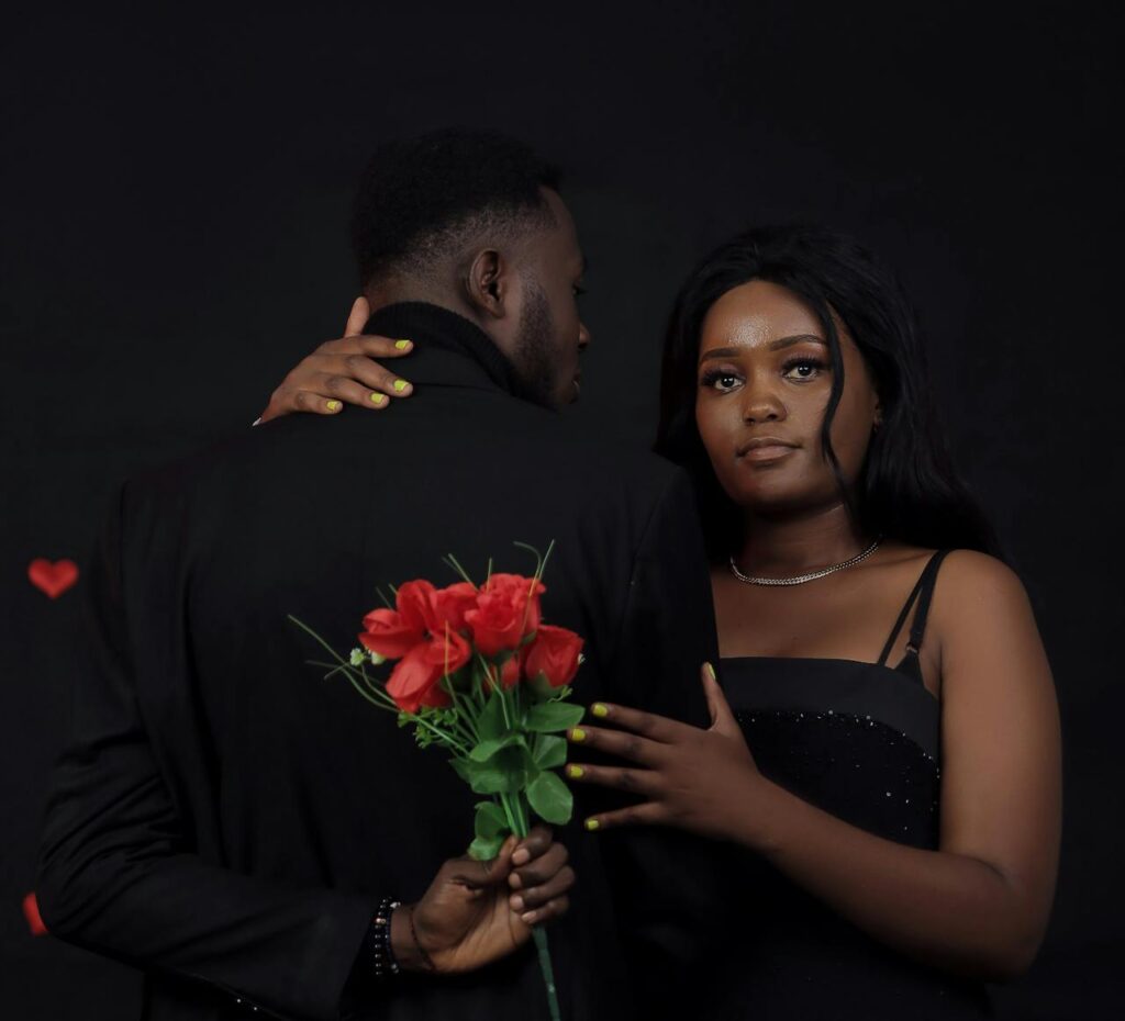 Man Hiding a Bouquet of Roses Behind His Back for his Partner