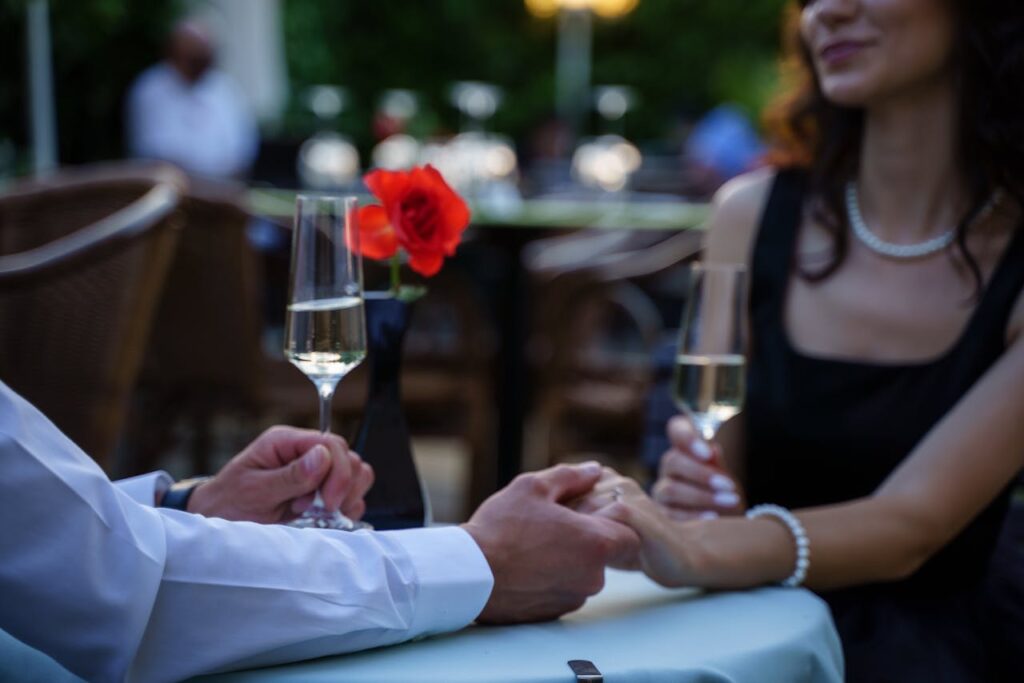 A Young Couple on a Date at the Restaurant